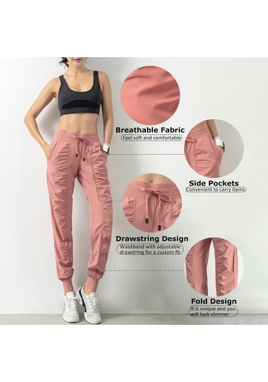 Springsun Kadın Spor Pantolonu - Esnek Bel, Yan Cepli Rahat Yoga Eşofmanı Gri