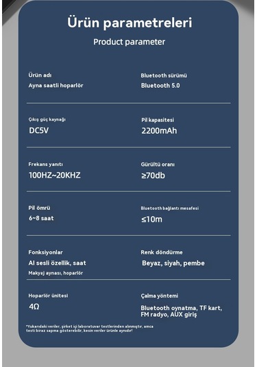 Akıllı Bluetooth Sesli Elektronik Çok Fonksiyonlu Saat Mini Program Sürümü