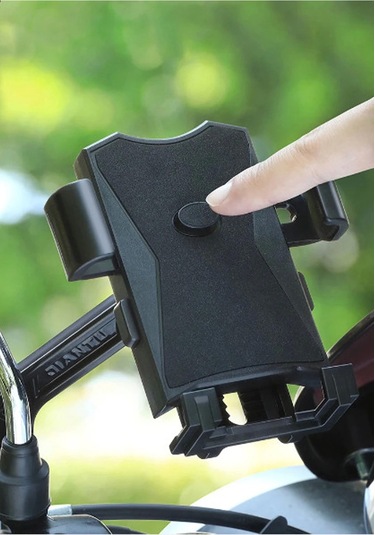 Otommatik Model Motosiklet Telefon Tutucu Ayna Bağlantılı - 9091864524000ynt