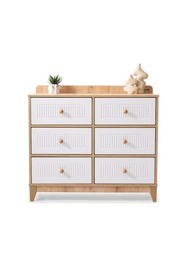 Aymini Strada 4 Kapılı Bebek Odası Takımı Ahşap  -  Beyaz