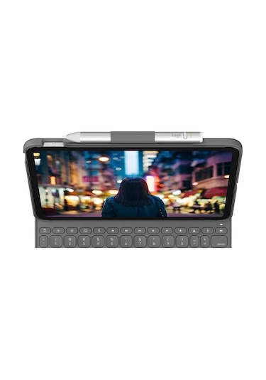 Logitech Slim Folio Apple Uyumlu iPad  920-011415 10.9" 10. Nesil ile Klavyeli Kılıf