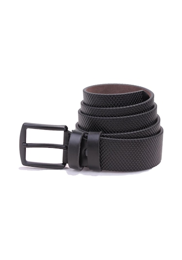 Dagoster DMK26-353 Siyah 4 CM Suni Deri Erkek Kemer Siyah
