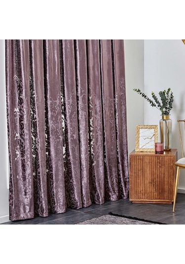 Karaca Home Volante Mürdüm Perde 12 Parça Çeyiz Seti Mürdüm