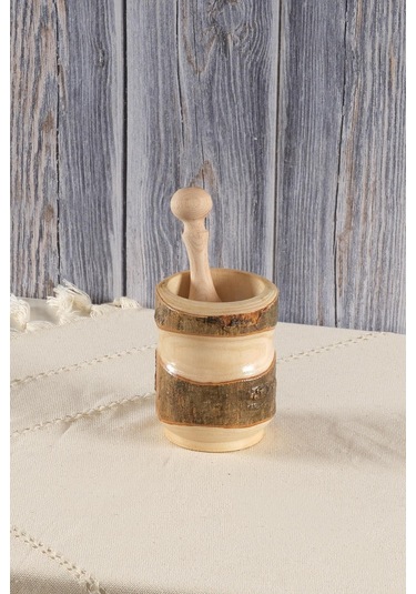 Ahşap Havan Sarımsak Baharat Döveceği Seti