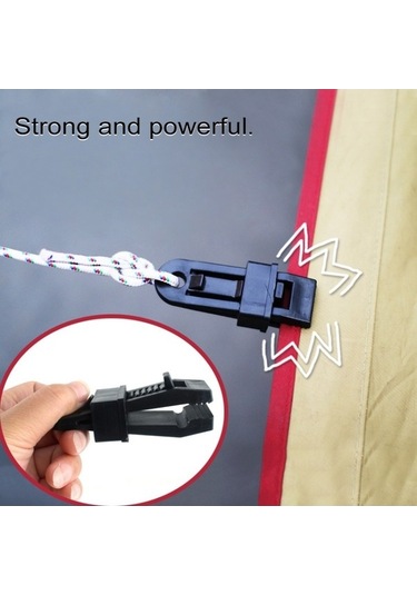 Novahub 20 Adet Açık Çadır Tenteleri Rüzgar Geçirmez Sabitleme Klip Çok Fonksiyonlu Rüzgar Halat Toka Yellow Sarı Sarı