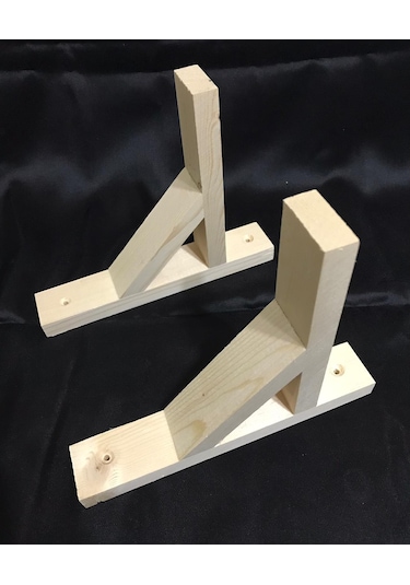 4 Adet Doğal Çam Raf Ayağı