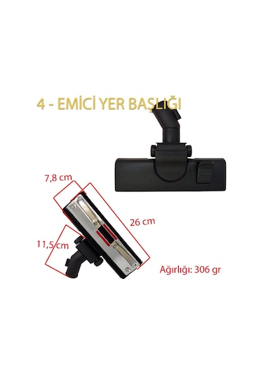 Arnica Bora 4000 - 5000 - 7000 Süpürge Emici Yer Başlığı