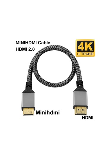 4k 60hz Naylon Örgü Hd Uyumlu V2.0 Hdmı Mını Hdmı Mınıhdmı Uzatma Erkek Erkek 10m Diğer