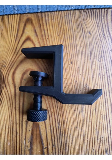 Ayarlanabilir Siyah Renk Sıkıştırmalı Masaüstü Kulaklık Tutucu Stand