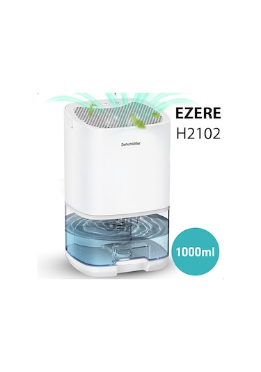 Ezere H2102 Dehumidifer 1000ml Banyo-mutfak-oda Nem Alma Cihazi Beyaz