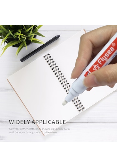 Teltree "fayans Derz Yenileme Kalemi - Hızlı Kuruyan, 6 Renk Seçenekli, Mutfak & Banyo İçin Pratik Çözüm" Beyaz