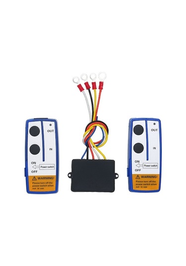 12v Kablosuz Elektrikli Vinç Kontrol Cihazı, 50ft Menzil Ve 2 Kumanda İle Başlat/durdur/giriş/çıkış İşlemleri