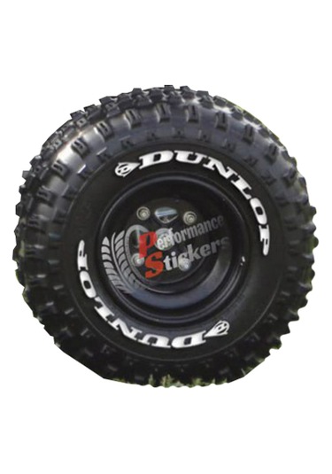 Dunlop Atv Lastik Stikeri Lastik Yazısı 35mm 8adet Lastik Sticker