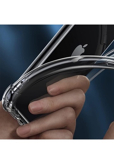 İphone 14 Pro Max Kılıf Round Seri Köşe Korumalı Şeffaf Silikon Kapak