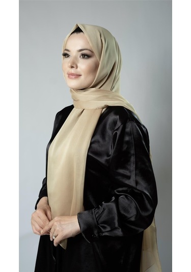 Gold Düz Klasik Şal Şifon Kumaş Janjan Abiye 202108 03 Altın