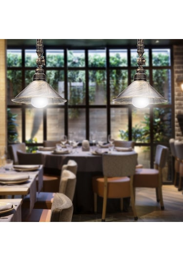 Vkemall Güçlü Demir Kuruş Stili Duvar Lambası - E27 Tabanı, 90-250v, Kafe-bar-koridor İçin, Kolay Kurulum Diğer