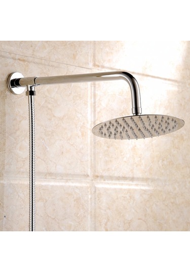 6'' Yuvarlak Paslanmaz Çelik Yağmur Duş Başlığı Yağış Banyo Üstü Püskürtücü Krom Gümüş