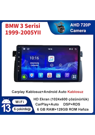 Bmw 3 Serisi E46 1999-2005yıl 6gb Ram 128gb Rom Carplay Multimedy