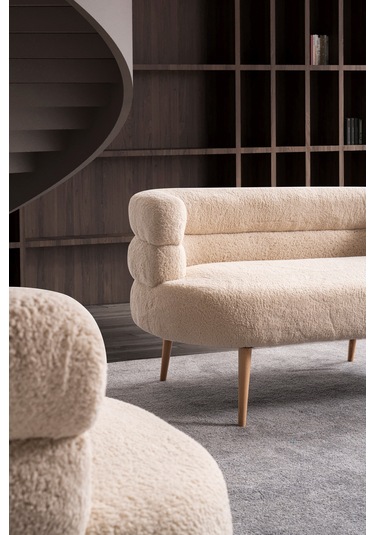 Barel Özel Tasarım Çay Seti Koltuk Takımı,berjer Ve Puf Ofis Balkon Cafe Bahçe Salon Mobilyası 4 Lü Takım Vizon Vizon