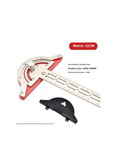 Aubyhe Ahşapçılık Açı Ve Kenar Ölçer, İngiliz/amerikan Ölçekli, 32 Cm, Hassas Ölçüm Aleti Poşet + Karton Kutusu Diğer