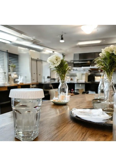 Karton Bardak Kapağı Cam Bardak Kapağı 70 Mm 100 Adet