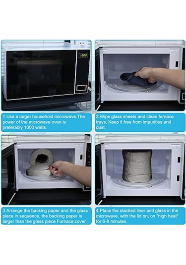 Kendin Yap Cam Füzyon El Sanatları İçin 100 Adet Mikrodalgaya Uygun Yuvarlak Kağıt