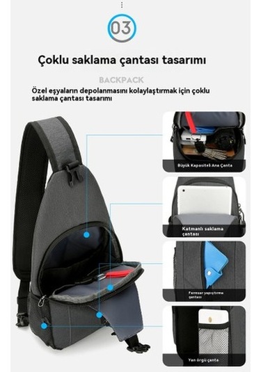 Anxin Shop Yeni Basit Çok Fonksiyonlu Spor Sırt Çantası, Çok Yönlü Banliyö Çantası, Erkek Omuz Çantası, Koyu Taba