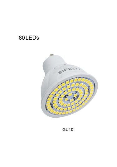 Wezone 220v Gu10 Led Spot Işığı - 80 Led Sıcak Beyaz Aydınlatma Ampulü Diğer