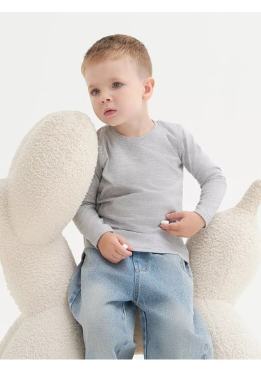 Mami-kids Yenidoğanlar İçin Uzun Kollu Body, Çocuklar İçin Koza 223418606 Gri