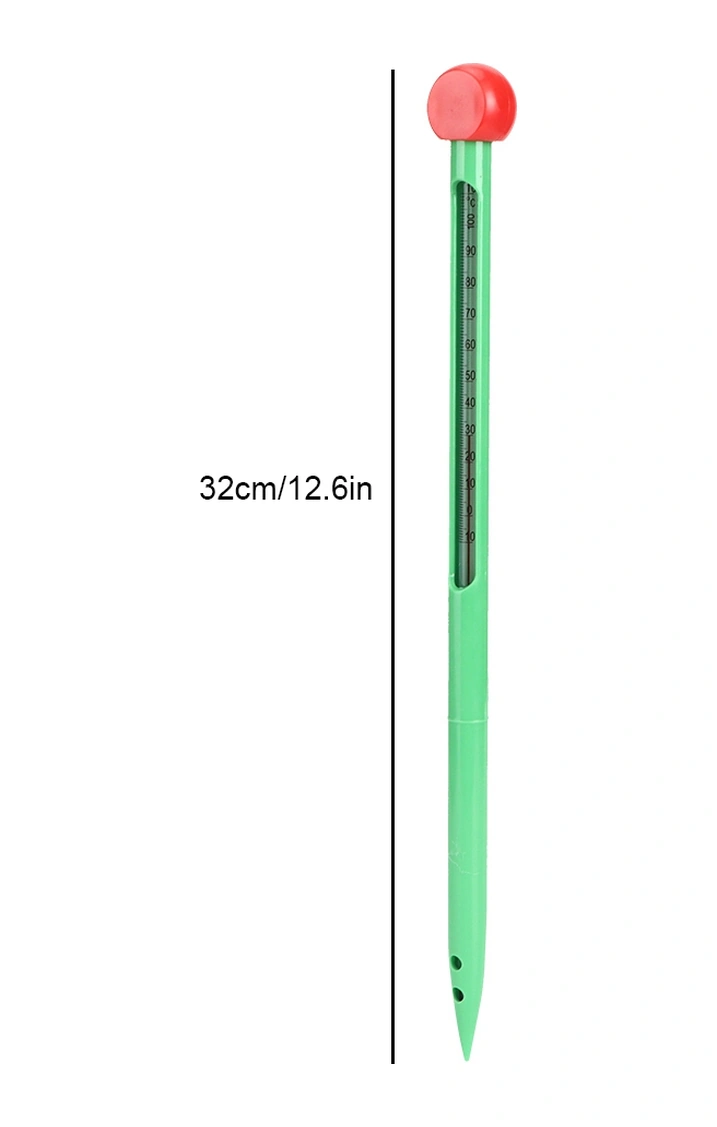 Hangfox Toprak Sıcaklığı Ölçer, Cam Çubuklu, Batırmalı, -10 C/+110 C Aralığı, Bahçe/çiftlik İçin, Pil Gereksiz, Hassas Okuma