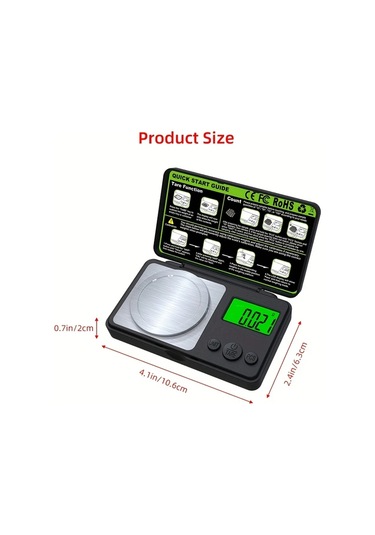 Willowhaven 2025 Yeni 0.001g Hassas Mini Dijital Terazi 1.76oz Kuyumcu Tarti