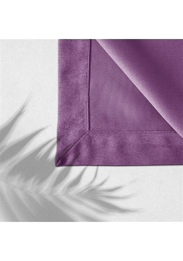 Kadife Dokulu Masa Örtüsü Mor Rengi-651