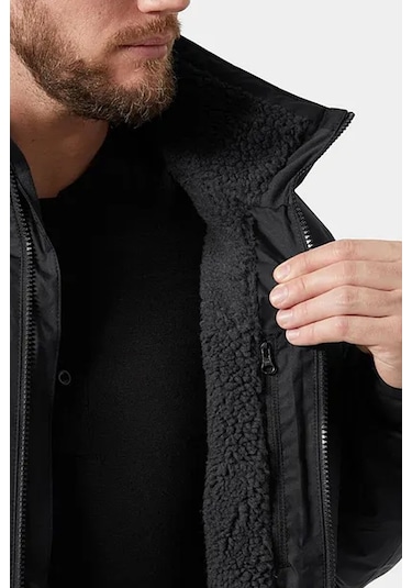 Helly Hansen Erkek Crew Hooded Pile Mont Siyah