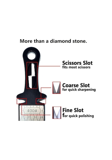 5-ın-1 Elmas Bileme Plakası Bıçak Ve Makas Bileyici Seramik Bıçak Bileyici Çubuk Çift Taraflı 400/1000 Grit Petek Yüzey Dış Mekan