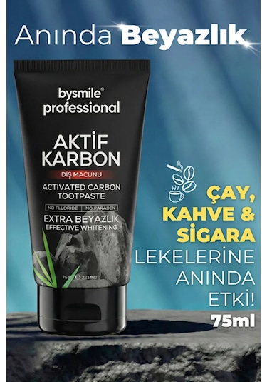 Bysmile Professional Aktif Karbon Beyazlatıcı Diş Macunu 75 ML