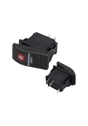 Powermaster Navigasyon Sembollü Işıklı 3 Pinli On-off 12-24v Marin Switch