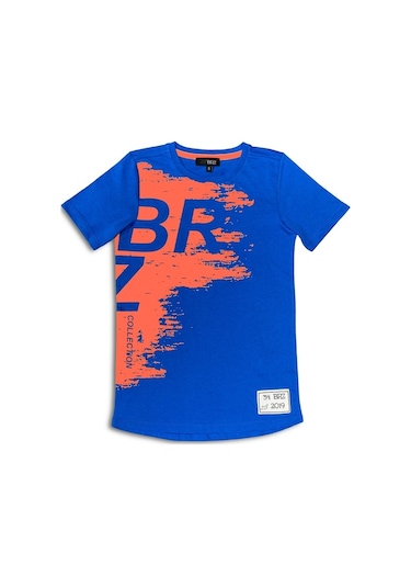 Brz Kids Neon Baskılı Erkek Çocuk Kısa Kollu T-Shirt