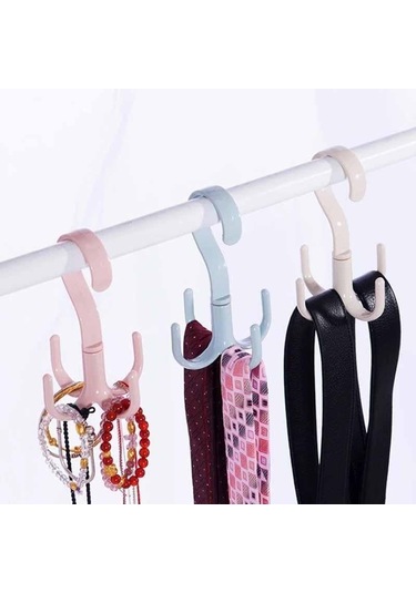 Pembe Jjyy 1 Adet Ev Çok Fonksiyonlu Döner Ayakkabı Raf Balkon Kurutma Rafı Kravat Bel Çantası Kanca Açık Ayakkabı Şapka Kurutma Raf Kanca Pembe