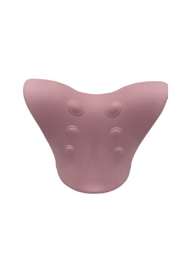 Hangfox Evde Kullanalım: Boyun Ağrısı Giderici C Şekilli Masaj Yastığı - Yükseklikli Materyal, Kolay Kullanım - Pembe, Universal Boy Pembe