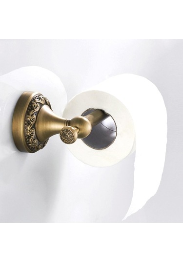Suntek Vintage Pirinç Duvara Monte Banyo Tuvalet Kağıdı Rulo
