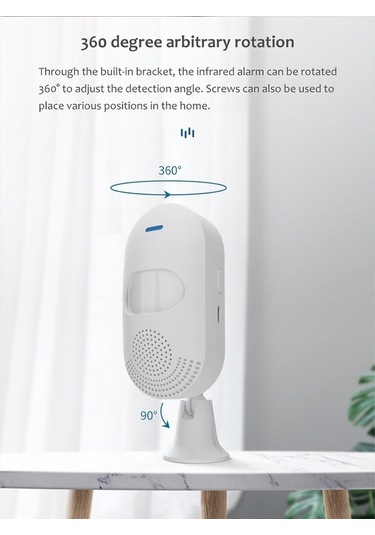 Moly Yunboo Tuya Wi-fi Pır Hareket Sensörü, 12m Algılama, 25kg Evcil Hayvan Immünitesi, Duvar Montajlı