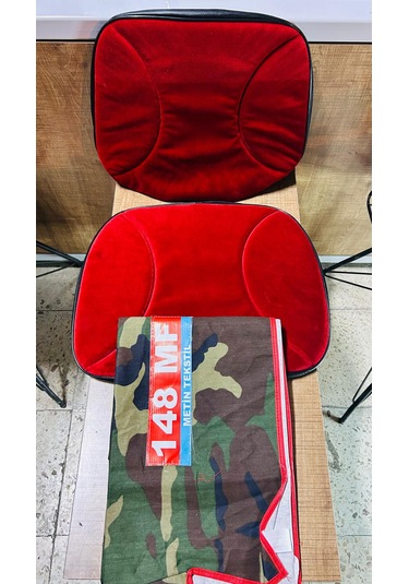 Massey Ferguson 148 Asgari Branda Ve Düz Kırmızı Koltuk Kılıfı Takım