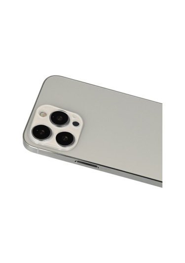 Newface Apple Uyumlu iPhone 13 Pro Max Rainbow Kamera Lens Koruma Cam - Beyaz
