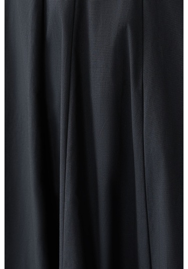 Staud Short Sleeve Wells Midi Elbise Siyah