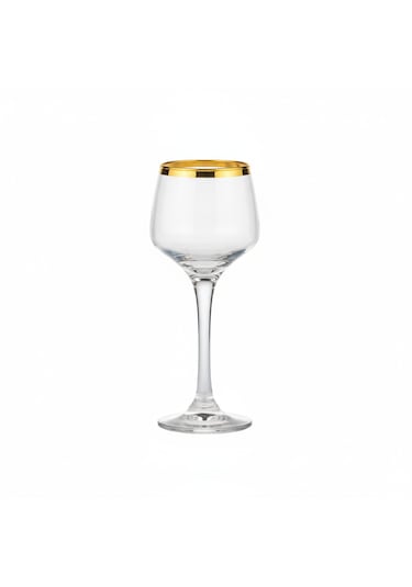 6 Lı Altın Detaylı Kahve Yanı Bardağı Seti Altın