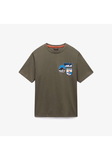 Napapijri S-montepiana Erkek Yeşil T-shirt Np0a88svg0a1 Yeşil