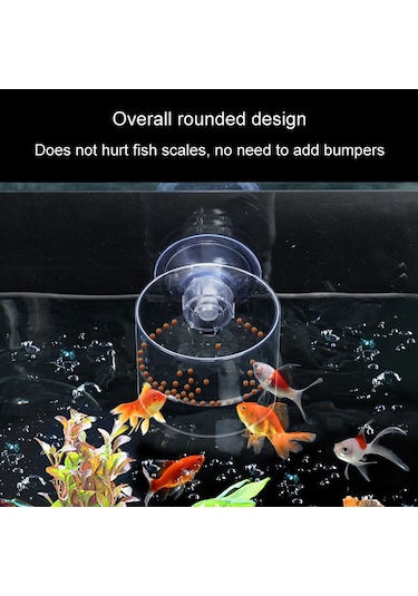 Sones Akrilik Şeffaf Besleme Halkası Balık Tankı Besleyici Yüzer Sabit Balık Besleyici, Özellikler: Küçük Silindir