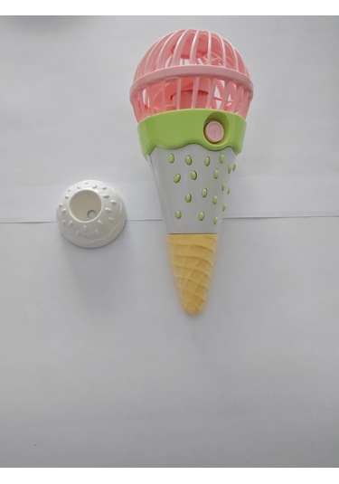 Mini El Fanı Şarjlı Dondurma Figürlü Taşınabilir Vantilatör Masa El Tipi Serinletici Soğutucu