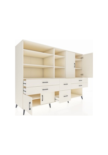 Kronos Dolap 10 Raflı 6 Çekmeceli 4 Kapaklı 220x59x163 Aytaşı-ayt Aytaşı-aytaşı