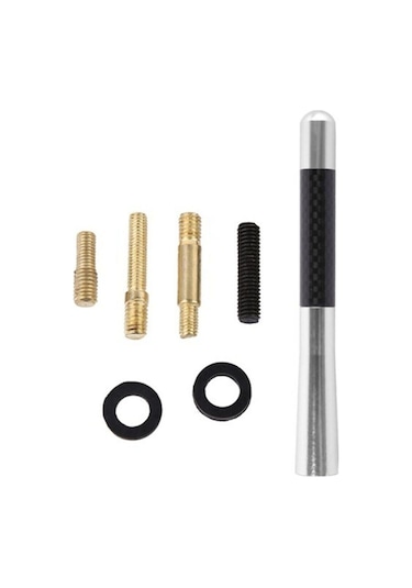 Lada Niva Uyumlu Gri Renk Karbon Oto Radyo Anteni Çubuk Anten